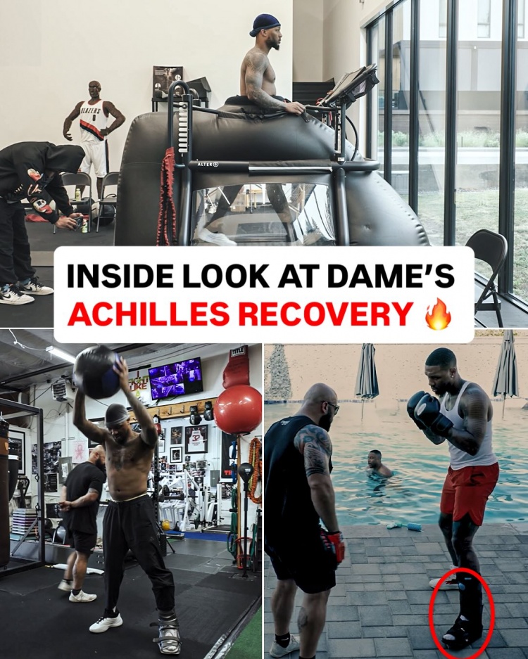 开云体育-期待尽快回到赛场！利拉德穿着保护靴进行拳击等一系列康复训练