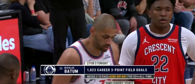 开云体育-本场三分已3中2！巴图姆生涯命中1823记三分 差5记就超越科比